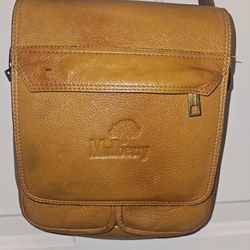VTG Mulberry Brown Leather Crossbody Bag
